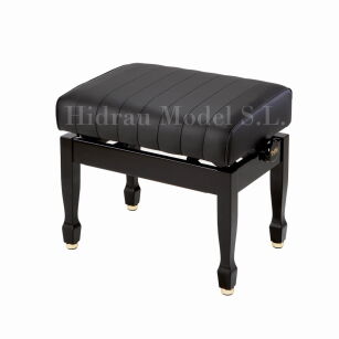 Hidrau Model BC38M Ergonomic - czarny połysk, winyl – ława do pianina / fortepianu